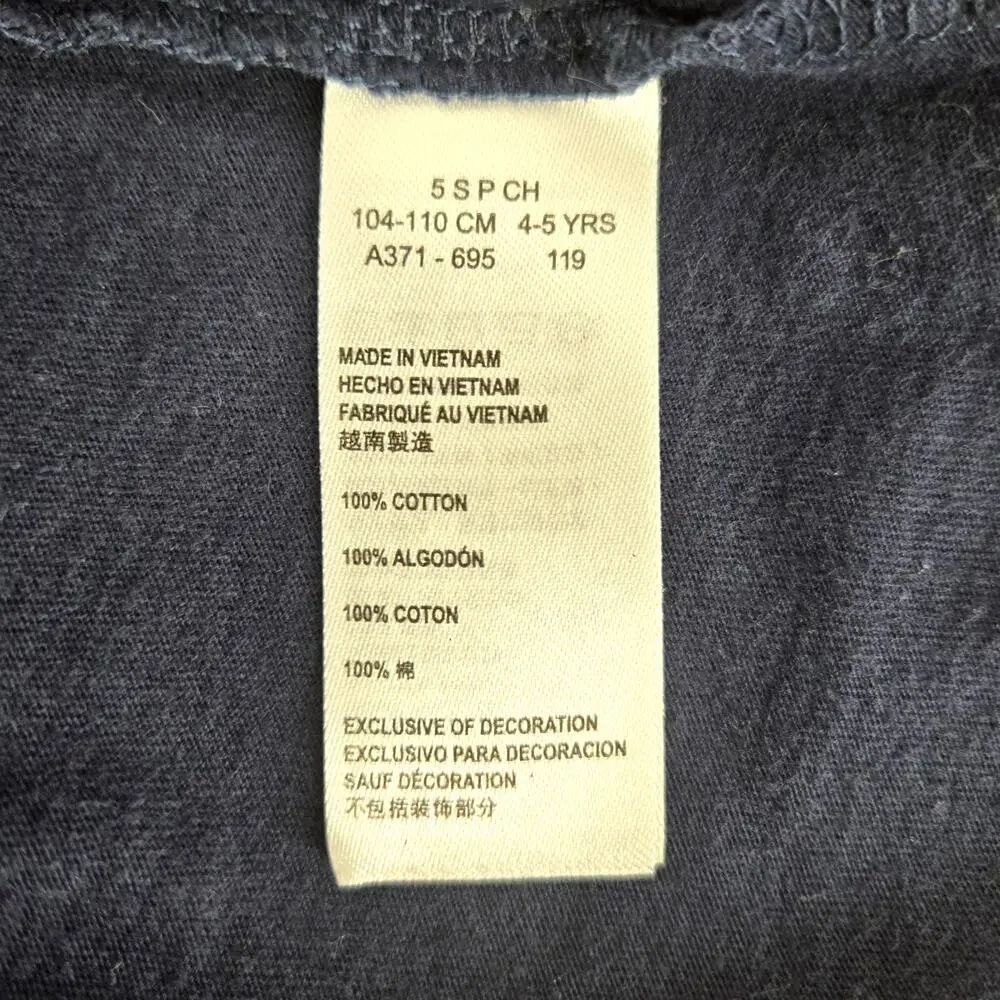 NIKE BOY'S AIR JORDAN TODDLER T-SHIRT BLACK SMALL SIZE 4-5